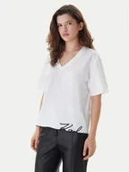 Koszulki i topy damskie - KARL LAGERFELD T-Shirt B1W17031 Biały Relaxed Fit - miniaturka - grafika 1