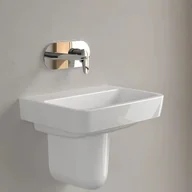 Umywalki - Villeroy & Boch O.novo Umywalka wisząca mała 50x37 cm bez otworu na baterię bez przelewu z powłoką CeramicPlus weiss alpin 434453R1 - miniaturka - grafika 1