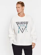 Bluzy męskie - Guess Bluza Z3BQ08 KBXX1 Biały Regular Fit - miniaturka - grafika 1