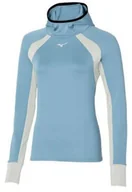 Kurtki i kamizelki sportowe damskie - MIZUNO Damska kurtka do biegania WARMALITE HOODED LS Glacier Lake - miniaturka - grafika 1
