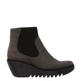 Botki damskie - Botki Fly London YADE 398 Diesel Oil Suede P501398006 - grafika 1