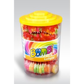 150 x Lizak Bombi 8 g Wieloowocowy tuba