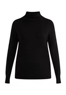 Swetry damskie - Jalene Damski sweter z golfem 81133402, czarny, XS/S, czarny, XS-S - miniaturka - grafika 1
