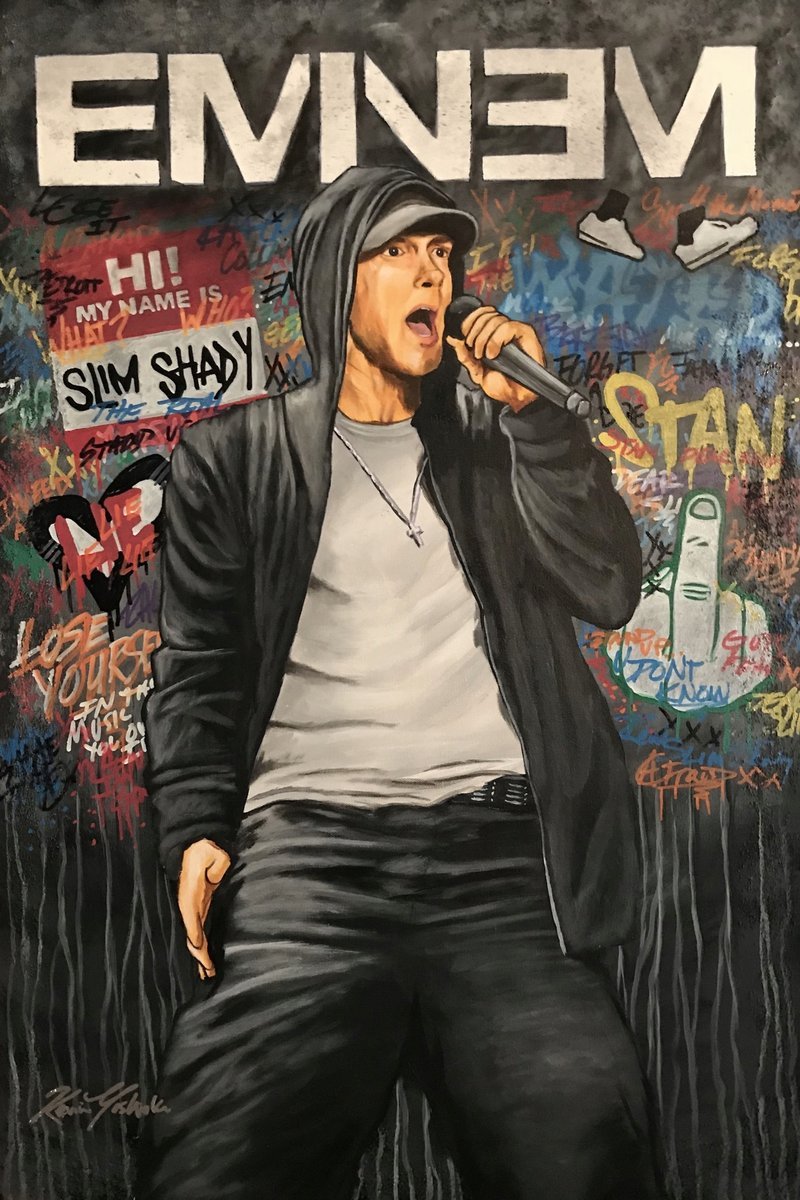 PODKŁADKA POD MYSZ Nadruk 22x18 cm Eminem Rap God Muzyczny Tekst Prezent
