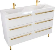 Szafki łazienkowe - Szafka Umywalkowa Stojąca ATHOS 120 cm DUO UZ MATOWA - miniaturka - grafika 1