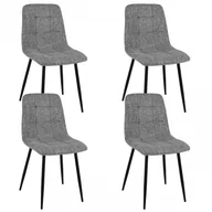 Krzesła - 4 krzesła tapicerowane SELIA szare - miniaturka - grafika 1