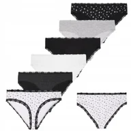 Majtki damskie - Majtki damskie FIGI bikini koronka wzory czarne szare białe 6-pak L - miniaturka - grafika 1
