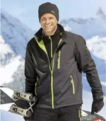 Kurtki męskie - Kurtka Softshell z podszewką z mikropolaru Mężczyzna Atlas For Men - Kolor : Szary - Rozmiar : 4XL - miniaturka - grafika 1