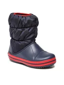 Buty dla chłopców - Crocs Śniegowce Winter Puff Boot K 14613-435 Granatowy - miniaturka - grafika 1