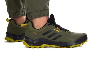 Buty trekkingowe męskie - adidas Męskie buty sportowe Terrex Ax4 Beta C.rdy Focus Olive Core Black Pulse Olive, 44 2/3 EU, Focus Olive Core Black Pulse Olive, 44 2/3 EU - grafika 1