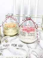 Świece - Duża Świąteczna Świeca Sojowa z kloszem - Zimowe Zapachy Idealne Na Prezent - miniaturka - grafika 1