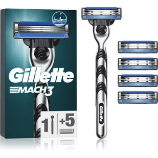 Golarka GILLETTE Mach3 + 5 ostrzy - Maszynki do golenia i wkłady - miniaturka - grafika 1
