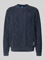 Swetry męskie - Sweter z dzianiny o kroju regular fit z czystej bawełny model ‘PERRY’ - miniaturka - grafika 1