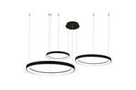 Lampy sufitowe - Lampa zwisowa Agnes AZ5024 LED 120W ringi koła czarna - miniaturka - grafika 1