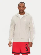 Bluzy męskie - adidas Bluza Essentials 3-Stripes JE6340 Beżowy Regular Fit - miniaturka - grafika 1