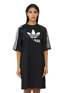 adidas Damska koszulka sukienka, czarno-biała, 34 - Koszulki i topy damskie - miniaturka - grafika 1