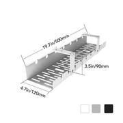 Meble modułowe i akcesoria - Uchwyt kablowy SPK-520W wm. 500x120x90 mm (kolor: biały) - miniaturka - grafika 1