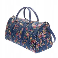Torby podróżne - Torba podróżna gobelinowa Signare Kwiaty Flower Meadow Blue - miniaturka - grafika 1