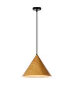 Lampy sufitowe - Lampa wisząca stożkowa Dunca 32 jasny dąb, boho - miniaturka - grafika 1