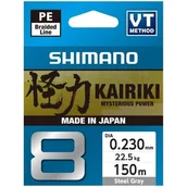Żyłki wędkarskie - Plecionka SHIMANO Kairiki 8 0.23 mm / 150 m Szary - miniaturka - grafika 1