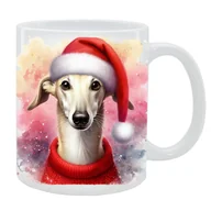 Kubki - Kubek z psem Greyhound - Kolekcja Świąteczna - miniaturka - grafika 1