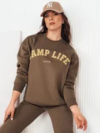 Bluzy damskie - Bluza damska SAFONIS brązowa Dstreet BY1277-S - miniaturka - grafika 1