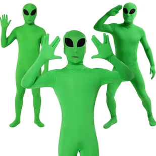 Strój Kostium Przebranie Kosmity Ufoludka Ufo Na Bal Halloween 164 / 170 S / M ( Z Metki 160) - Stroje karnawałowe - miniaturka - grafika 1