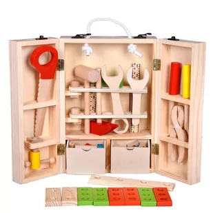 Sprytne Zabawki. Drewniana Skrzynka Z Narzędziami Toys4Edu - Mały majsterkowicz - miniaturka - grafika 1