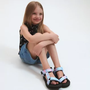 Buty dla dziewczynek - Reserved Sandały z kolorowymi paskami - Wielobarwny - grafika 1