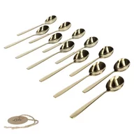 Zestawy sztućców - Łyżeczka do herbaty deserowa złota zestaw 12 sztuk Lile Gold - miniaturka - grafika 1