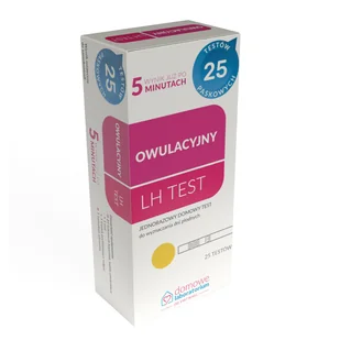 Domowe Laboratorium LH Test Owulacyjny, domowy test do wykrywania dni płodnych, paskowy, 25 sztuk - Testy ciążowe i diagnostyczne - miniaturka - grafika 1