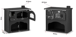 Piec koza kuchenka kuchnia węglowa westfalka 6-8kW (kolor: czarny, średnica wylotu spalin: 130 mm) - spełnia anty-smogowy EkoProjekt 99680120 - Kuchnie węglowe - miniaturka - grafika 14