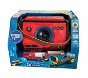 Zabawki konstrukcyjne - ELEFUN Tor wyścigowy i głośnik 2 w 1 CZERWONY BOOMBOX - miniaturka - grafika 1