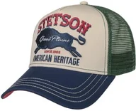 Czapki i chusty sportowe męskie - Czapka Trucker The Plains by Stetson, zielony, One Size Small - miniaturka - grafika 1