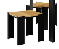 Fotele i krzesła ogrodowe - Drewniany kwadratowy taboret ogrodowy C1-W98 - miniaturka - grafika 1