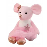 Maskotki i pluszaki - MASKOTKA PLSZOWA MYSZ MYSZKA BALETNICA RÓŻOWA 40CM - miniaturka - grafika 1