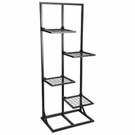 Kwietniki - Kwietnik metalowy czarny 4-poziomowy 102 cm kod: O-569621 - miniaturka - grafika 1