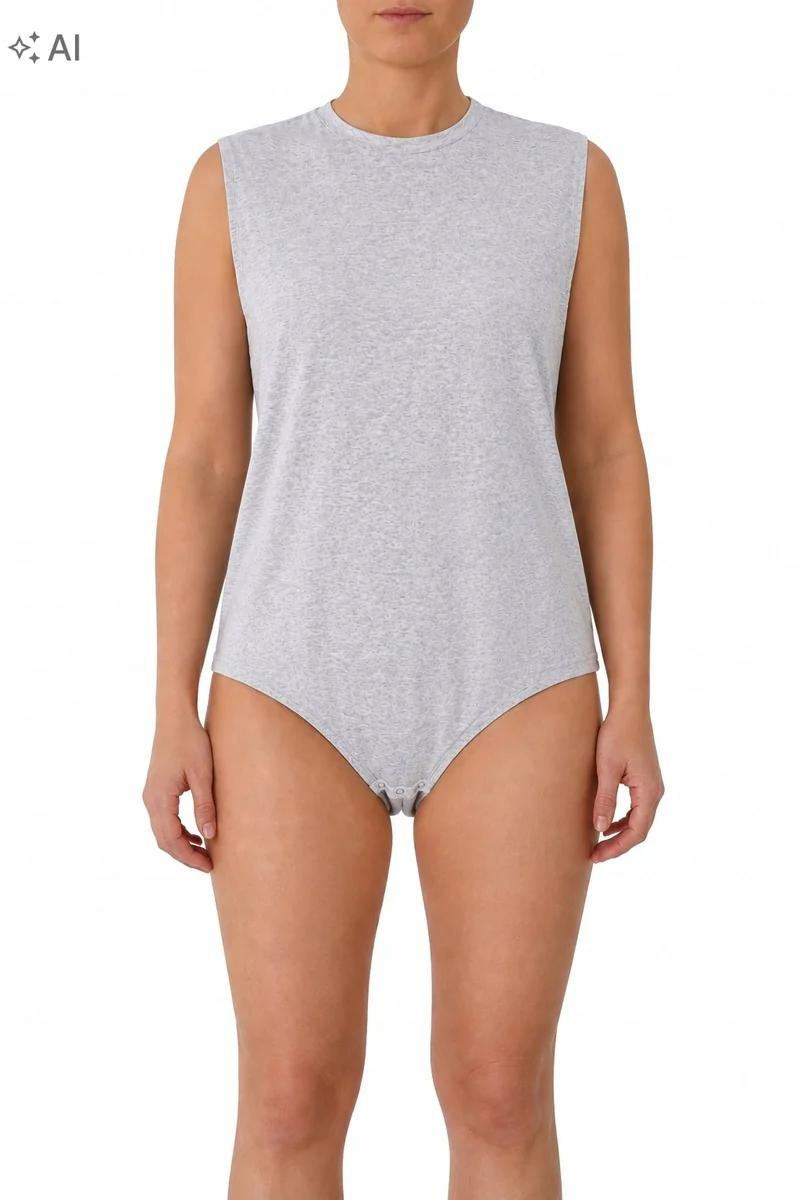 Body śpiochy dla dorosłych chorych demencja Szare OEKOTEX Unisex M ZOAND