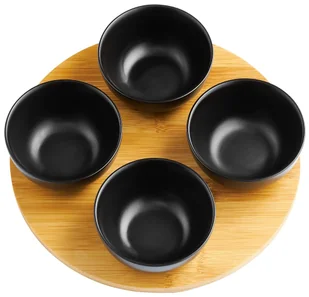 Komplet salaterek Ambition NATURAL 5 el. okrągłe - Akcesoria i części do okapów - miniaturka - grafika 1