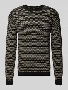 Sweter z dzianiny z prążkowanymi wykończeniami - Swetry męskie - miniaturka - grafika 1