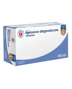 Apteczka ABC Rękawice diagnostyczne nitrylowe L, 100 sztuk - Rękawiczki jednorazowe - miniaturka - grafika 1
