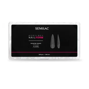 Semilac Acrylgel Nail Form, górne formy do akrylożelu w kształcie szpicu, 120szt. - Akcesoria do paznokci - miniaturka - grafika 1