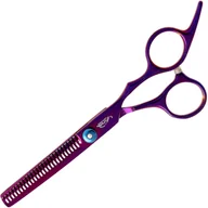 Nożyczki fryzjerskie - GEPARD Degażówki groomerskie praworęczne 6,0 offset fryzjerskie do strzyżenia włosów do salonu linia Superior - miniaturka - grafika 1