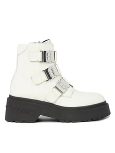 Tommy Jeans Botki Tjw Chunky Boot Hardware EN0EN02443 Écru - Botki damskie - miniaturka - grafika 1