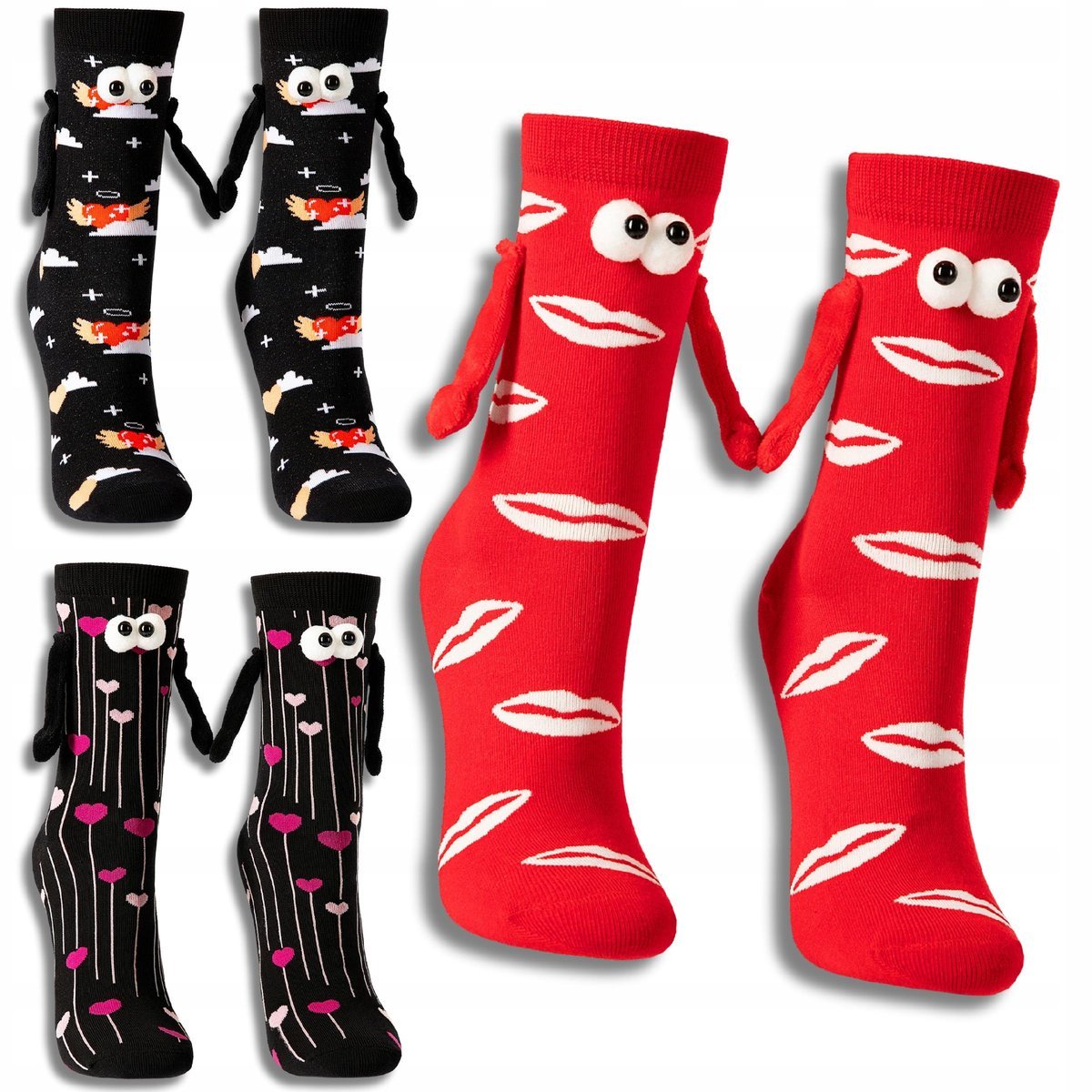 WALENTYNKI SKARPETKI DAMSKIE SKARPETY FRIENDSY MAGNETYCZNE 3PAK MORAJ 35-38