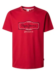 Pepe Jeans Koszulka "Daxton" w kolorze czerwonym - Koszulki męskie - miniaturka - grafika 1