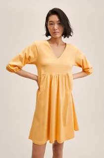 Sukienki - Mango sukienka Serenade kolor pomarańczowy mini oversize - grafika 1