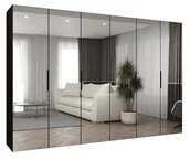 Szafy - Szafa uchylna otwierana MARBELLA 3 300 wys. 202 cm Czarny + u. Czarny - miniaturka - grafika 1