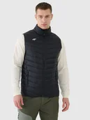 Kurtki męskie - 4F Bezrękawnik puchowy z wypełnieniem syntetycznym męski - czarny XXL - miniaturka - grafika 1