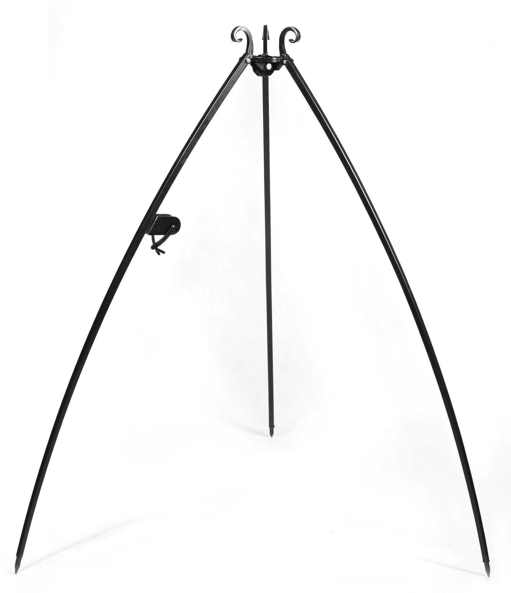 Tyletegotu Trójnóg do grilla, woka i kociołka z kołowrotkiem 200 cm, LARGO, czarny